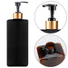 Refillable Shower Soap Dispenser Set – Plastic Shampoo, Conditioner & Hand/Dish Bottles (Brown or Black)