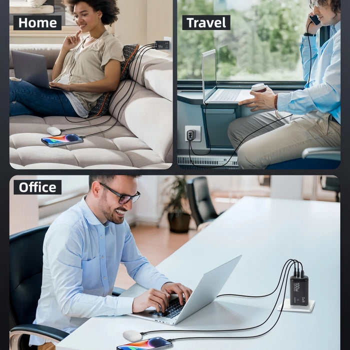 100W GaN USB-C PD Fast Charger – QC3.0 & PPS (UK/EU/KR)
