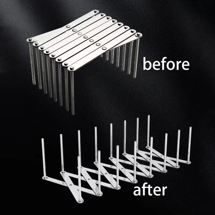 Retractable Stainless Steel Storage Rack – Space-Saving Pot Lid & Plate Holder