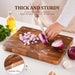 15-inch End Grain Acacia Rectangular Chopping Board with Side Handle (390×275×25mm)