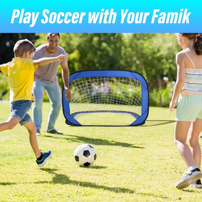 Portable Pop-Up Football Goal with Carry Bag — Collapsible Training Net