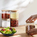 10-piece Glass Storage Jar Set — 5×250ml & 5×350ml with Airtight Bamboo Lids, Labels & Spoon