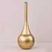 Long‑Handled Toilet Brush with Base Holder — Non‑Scratch Bathroom Brush, Gold or Silver