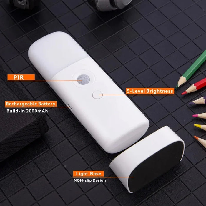 Luce Notturna a LED con Sensore di Movimento Ricaricabile USB - Dimmerabile, Portatile, Lampada Notturna Attivata per Cameretta Bambini, Camera da Letto, Corridoio - Soluzione di Illuminazione Ideale per la Sicurezza e il Comfort dei Bambini