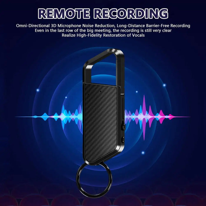 Mini Keyring Voice Recorder — Voice‑Activated, TF Card Up to 128GB
