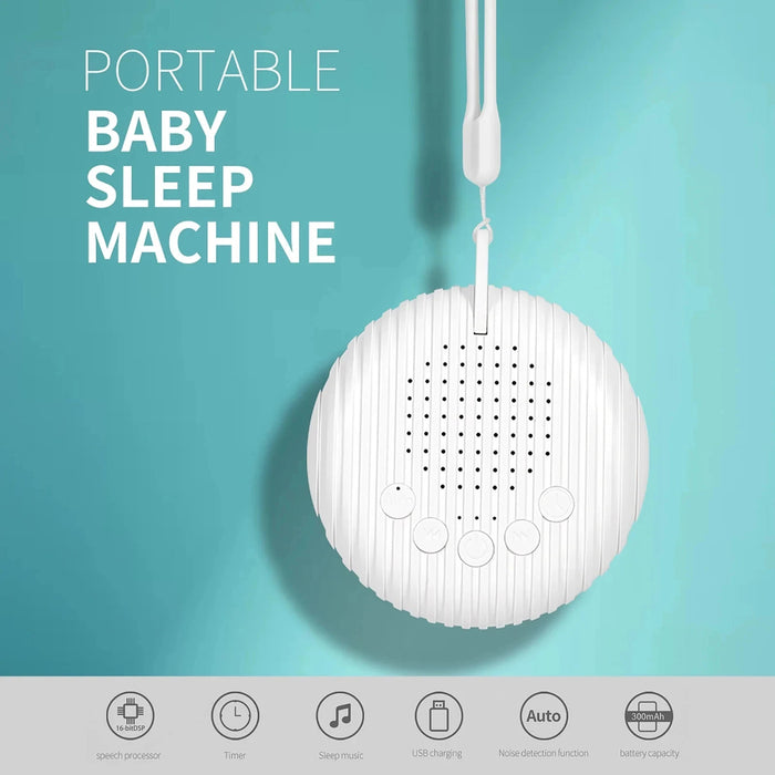 White Noise Sound Machine for Babies — 10 Soothing Sounds, Portable & USB Rechargeable