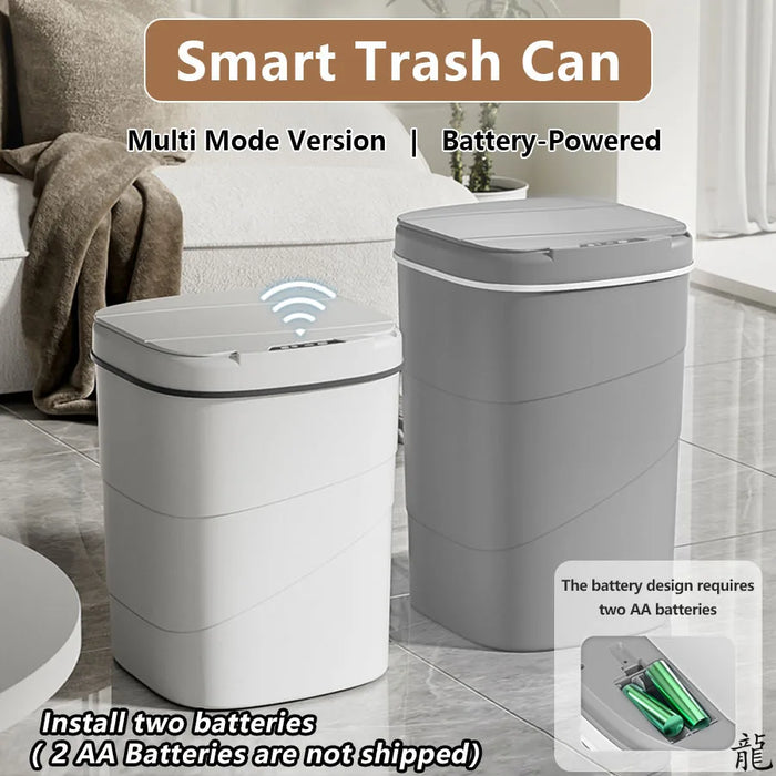 Touchless Sensor Bin — Automatic Closing, Battery-Powered (13L or 17L)