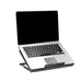 Adjustable Metal Mesh Laptop Cooling Pad with USB and LED Light — Black