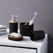 4-piece Bathroom Accessory Set — Toothbrush Holder, Mouthwash Cup, Soap Dispenser & Soap Dish