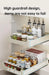 Metal Slide‑Rail Pull‑Out Cabinet Organiser with Self‑Adhesive Base