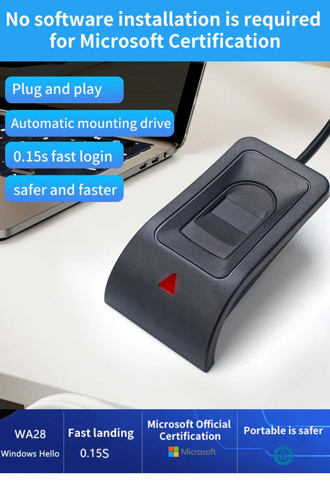 USB Fingerprint Reader — Windows Hello Biometric Login (Windows 10/11)