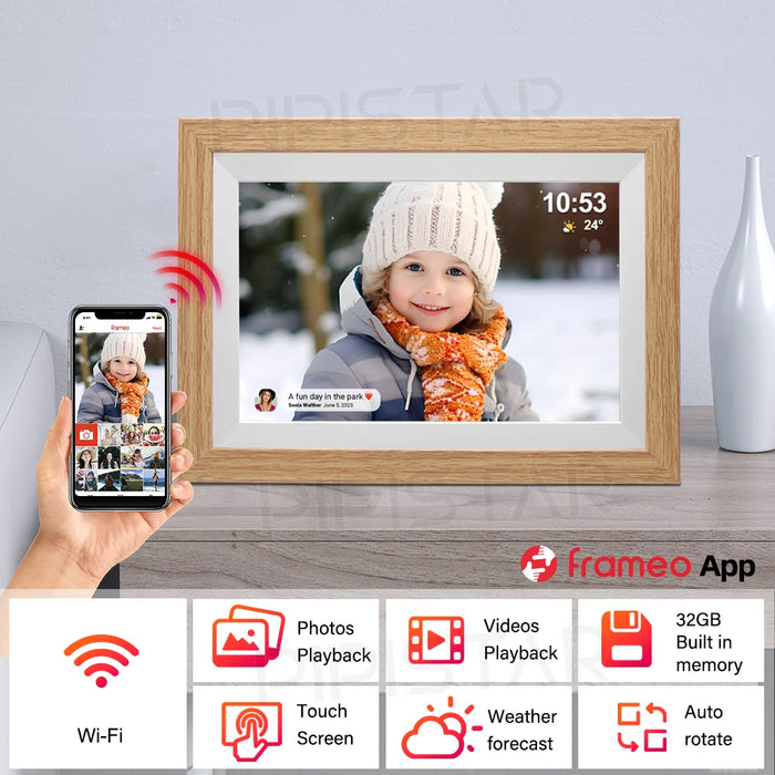 Cornice digitale Wi-Fi da 10,1 pollici - Touchscreen IPS 1280×800, App - EU Cornice digitale Wi-Fi da 10,1 pollici - Touchscreen IPS 1280×800, App - EU