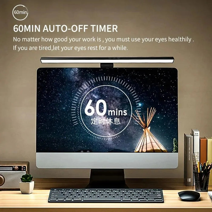 USB LED Monitor Light Bar — 33cm & 50cm, Dimmable with 3 Colour Temperatures, Touch Control