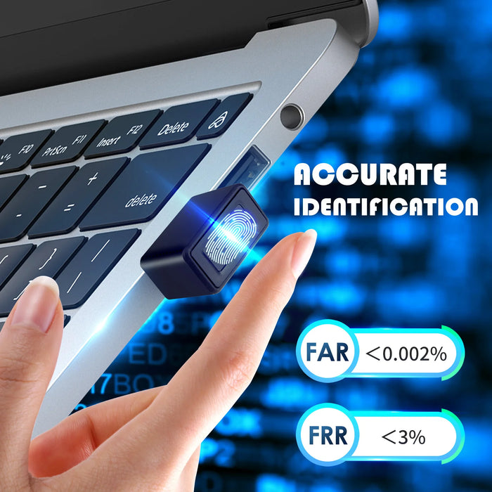Mini USB Metal Fingerprint Reader for Windows Hello (FP200/WA27)