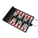Portable Roll-Up Chess & Backgammon Set with Suede Case and Black & White Pieces