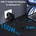 140W 5‑Port GaN USB‑C Charger with Display — Up to 100W Laptop Power, Quick Charge