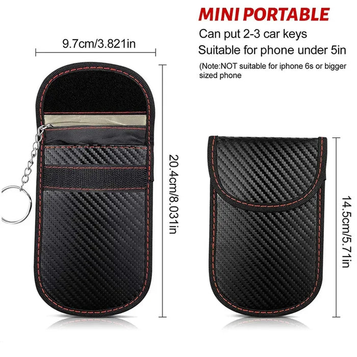Faraday Signal Shielding Box – Carbon Fibre Texture RFID Key Protector