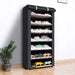 6/8/10-Layer Dustproof Shoe Cabinet Organiser — Non-woven, Space-saving