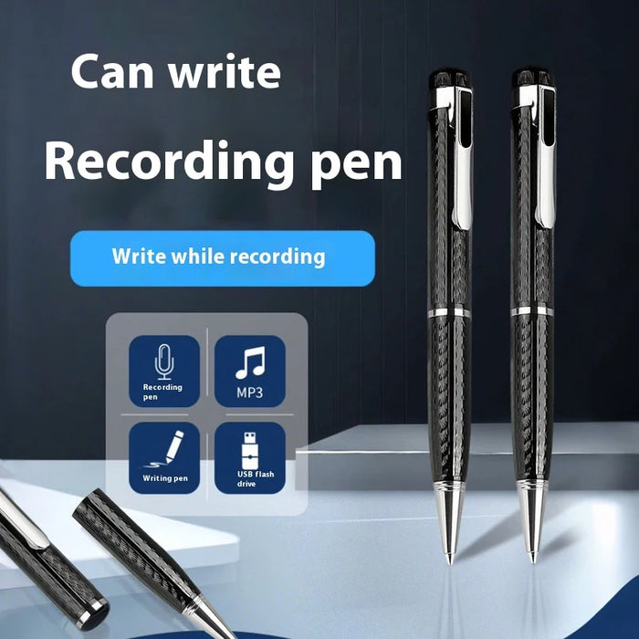 Pen-Shaped Digital Voice Recorder — 10hr, 192kbps WAV/MP3, USB U-disk