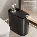 Large-capacity Oval Rubbish Bin with Press Lid — Odour-sealing PP Bin for Home