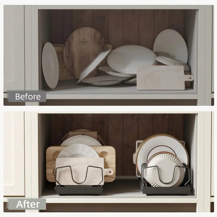 Kitchen Pull-Out Organiser — Pots, Lids, Spices & Drying Rack (Adjustable)