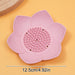 Silicone Lotus Soap Dish with Drain — Single Bathroom Soap Holder