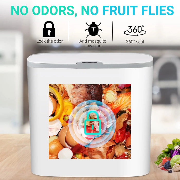 Automatic Touchless Bin with Lid — Motion Sensor, Waterproof Slim Design (13L)