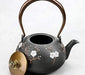 Cast Iron Peanut Teapot Kettle — about 1.0 L (Black)