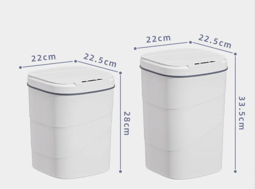 Touchless Sensor Bin — Automatic Closing, Battery-Powered (13L or 17L)