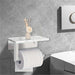 Stainless Steel Toilet Roll Holder with Marble Shelf and Mobile Phone Shelf