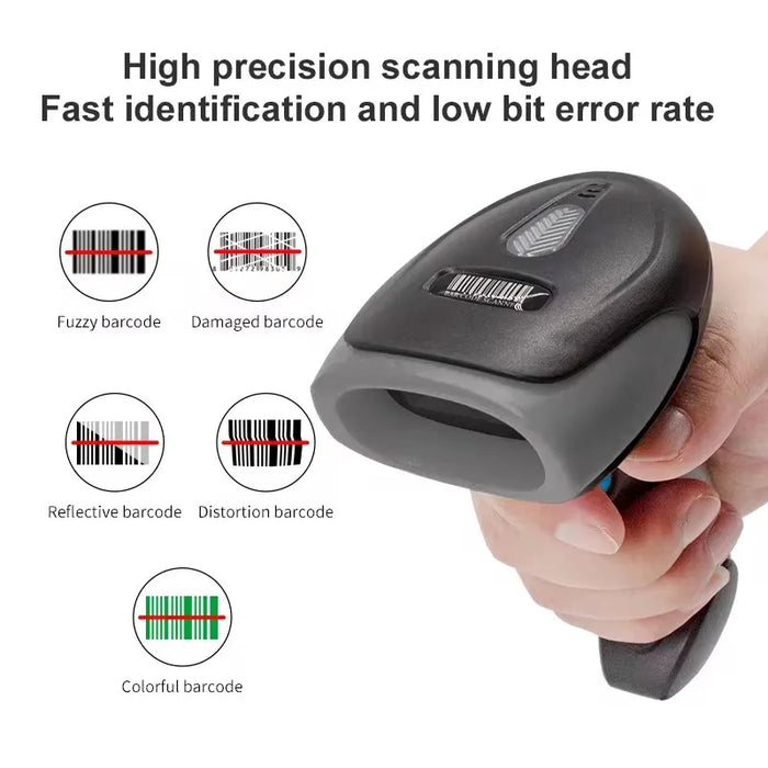 U20 1D/2D Handheld Barcode & QR Scanner — USB · 2.4G Wi‑Fi · Bluetooth