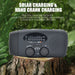 2000mAh Emergency Radio with 3-LED Torch, Solar & Hand-Crank Charging (FM/AM/WB)