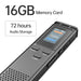 Digital Voice Recorder — 64GB / 16GB / 8GB, Voice-Activated MP3 Player with Noise Reduction