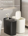 Large-capacity Oval Rubbish Bin with Press Lid — Odour-sealing PP Bin for Home