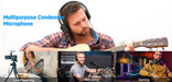 USB Cardioid Condenser Microphone Kit with Boom Arm — Plug-and-Play for Podcasting & Streaming