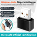 Mini USB Fingerprint Reader for Windows Hello — Metal Biometric Scanner for PC and Laptop