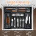 Adjustable Cutlery Drawer Organiser – Expandable Utensil Tray (Black)