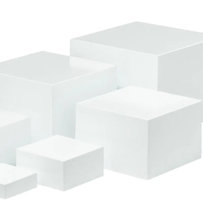 6pc Acrylic Buffet Risers — Stackable Hollow‑Bottom Display for Cupcakes & Desserts