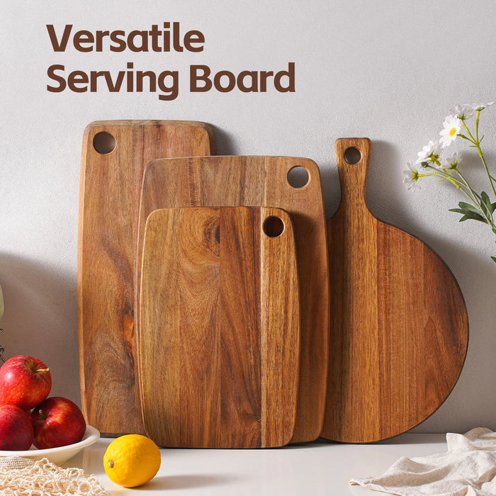 Acacia Wood Chopping & Charcuterie Board — Decorative Wooden Serving Board