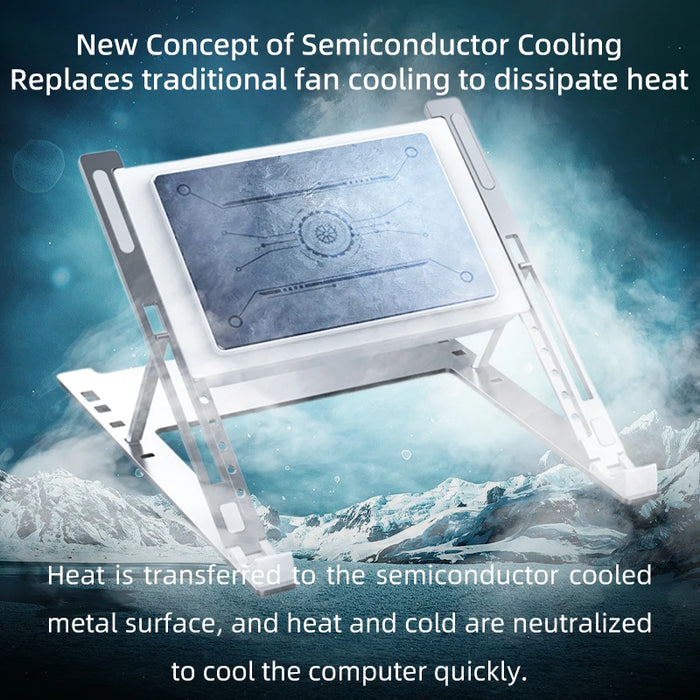 Semiconductor Laptop Cooler – Aluminium Gaming Base, Multi‑Speed, 12–18 inch