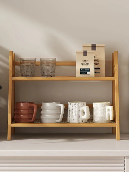2-Tier Bamboo Spice Rack – Counter & Cabinet Organiser