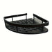 Tension-Mounted Stainless Steel Corner Shower Caddy — Single Tier