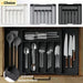 Adjustable Cutlery Drawer Organiser – Expandable Plastic Tray with Dividers