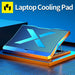Q3 Six-Fan Adjustable Laptop Cooler — Silent Air-Cooled Stand for 10–17-inch Laptops