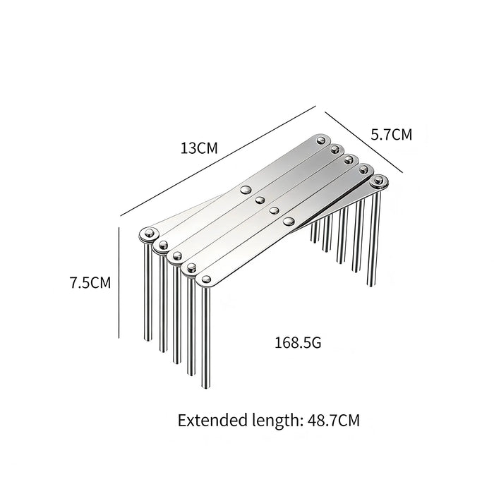 Retractable Stainless Steel Pot Lid & Plate Rack — Foldable Kitchen Organiser