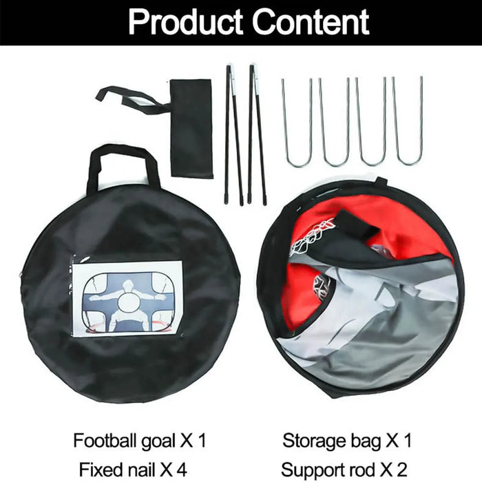 Foldable Pop-up Football Goal – Nylon Target Net for Kids & Adults, Indoor & Outdoor Training