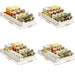 Pull-Out Kitchen Drawer Rack with Slide Rails — 43cm Stainless Steel Organiser (White)
