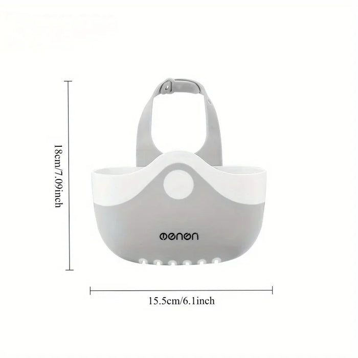 Plastic Sink Caddy – Kitchen Organiser with Drainage for Sponges & Scrubbers