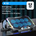 RGB Laptop Cooling Pad for 12–18 inch Laptops — 8 Fans, 3500 RPM, LCD Speed Control, 2 USB Ports
