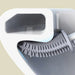 Mini Silicone Toilet Brush with Anti‑Drip Base — Flexible Soft Bristles, Quick‑Dry Holder